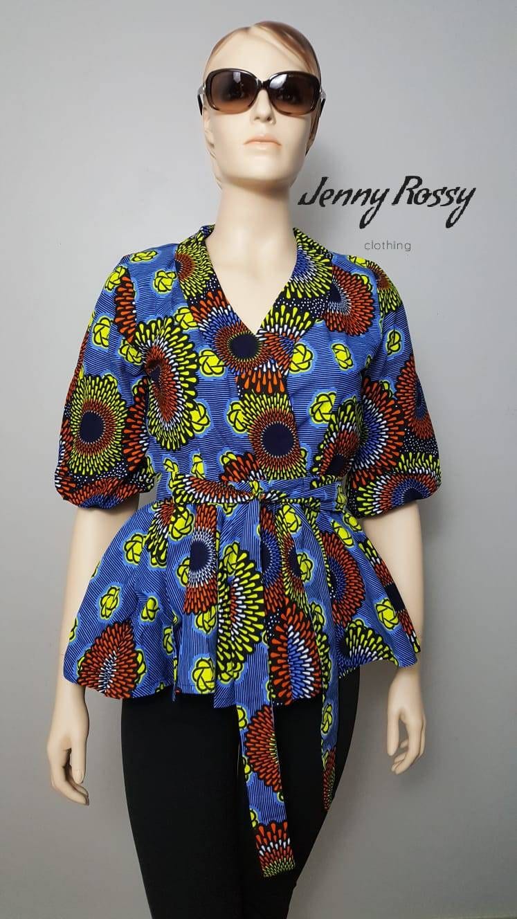 Ankara Top, Wrap around top, African top