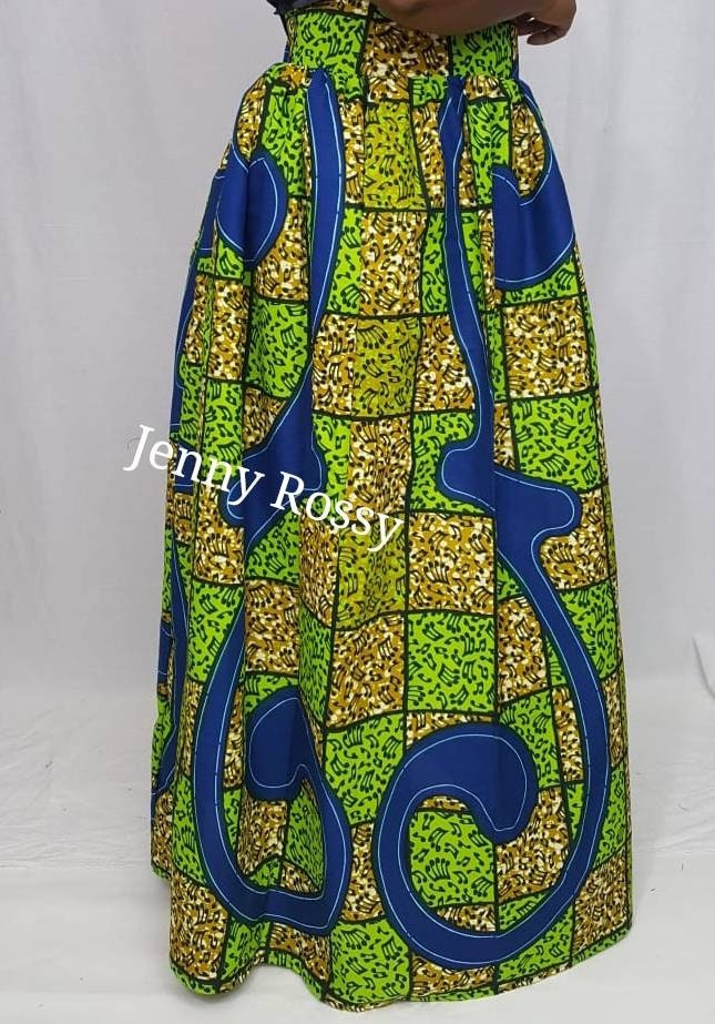 African skirt,Ankara Maxi skirt, African clothing, high waist skirt,maxi skirts with slits