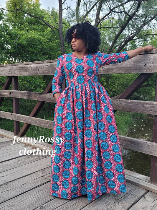 African maxi dress, Ankara Maxi Dress