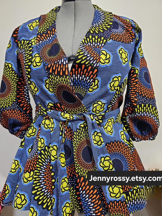 Ankara Top, Wrap around top, African top
