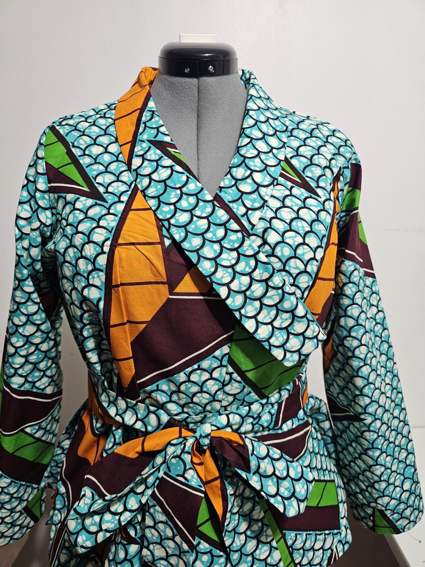 Ankara blazer? Wrap Around Blazer,African peplum top, Long sleeves belted  Top ,African  clothing