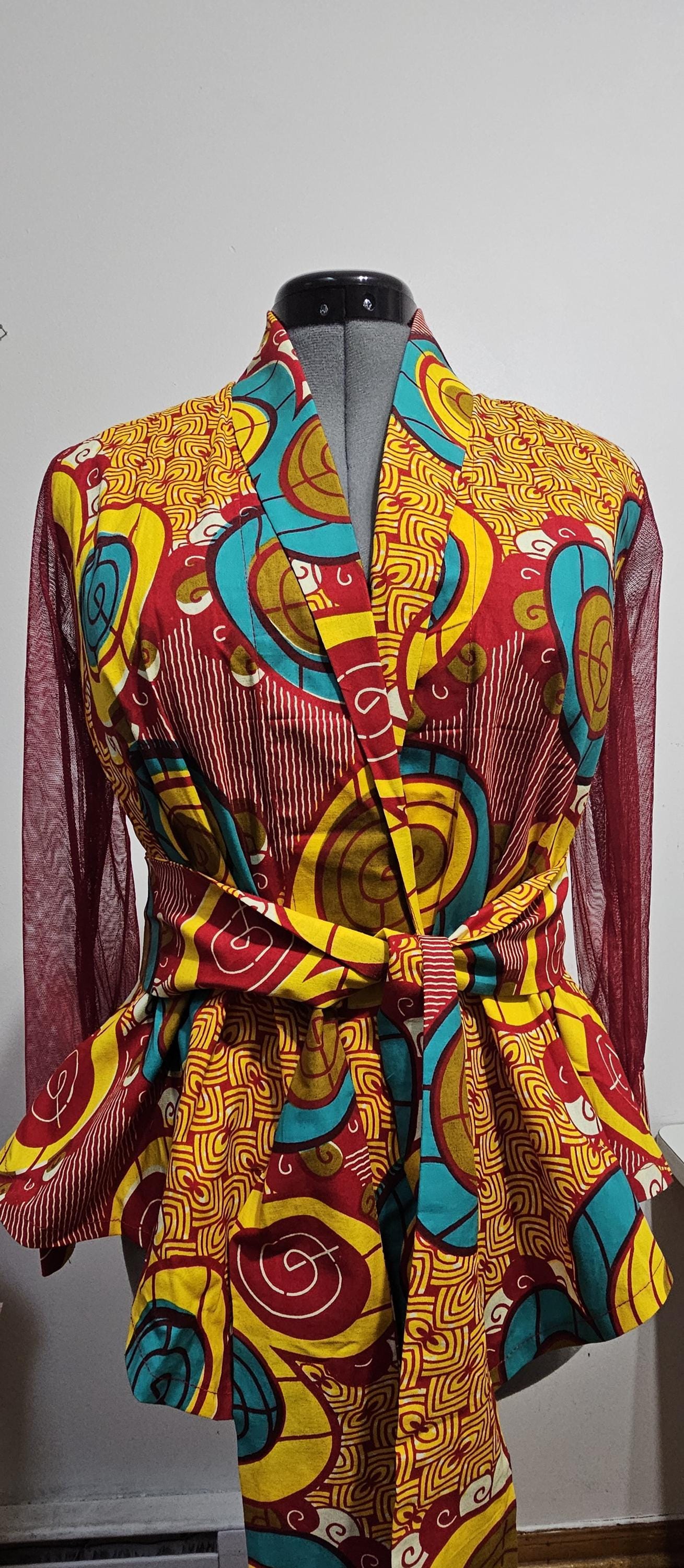 African Clothing, Wrap Top ,Ankara Top