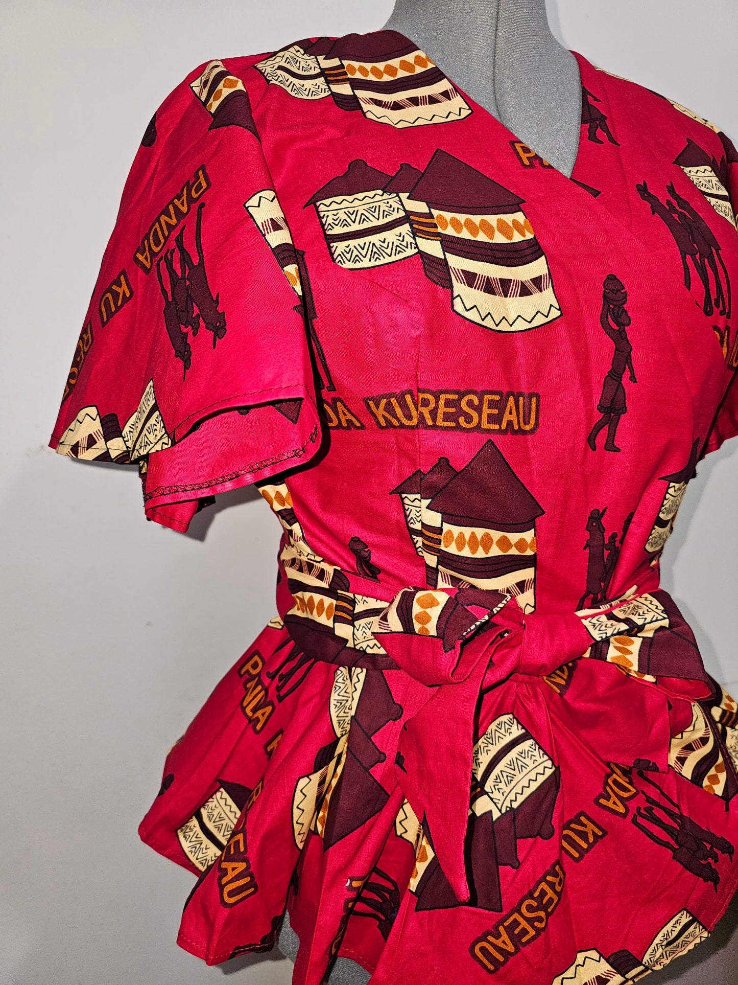 African Peplum Top, African Top, Ankara Top
