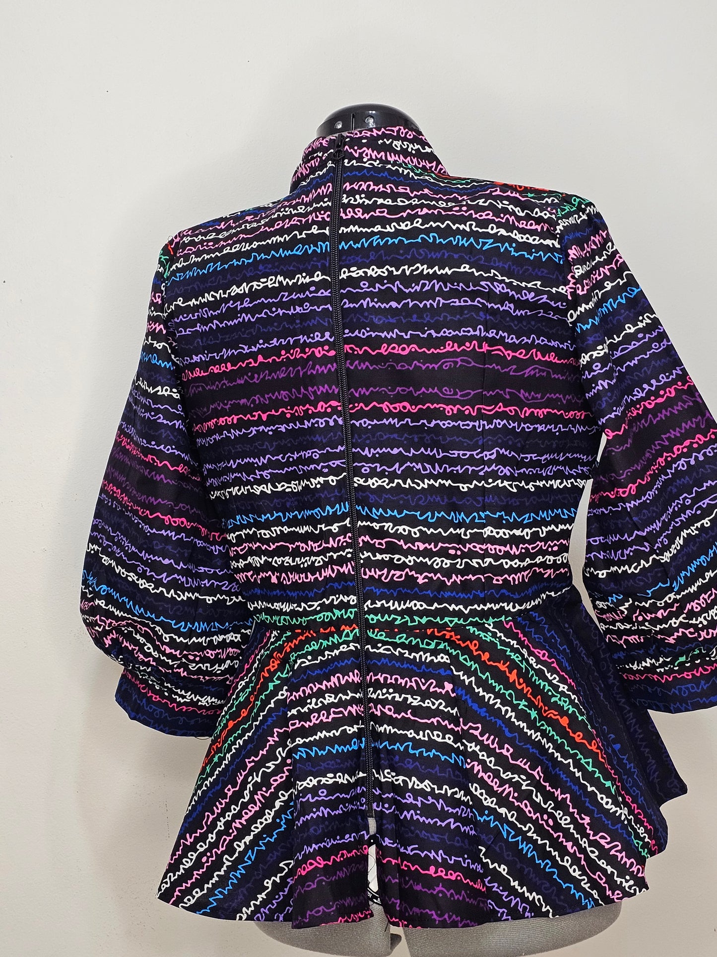 African Top, Bow neck Peplum Top