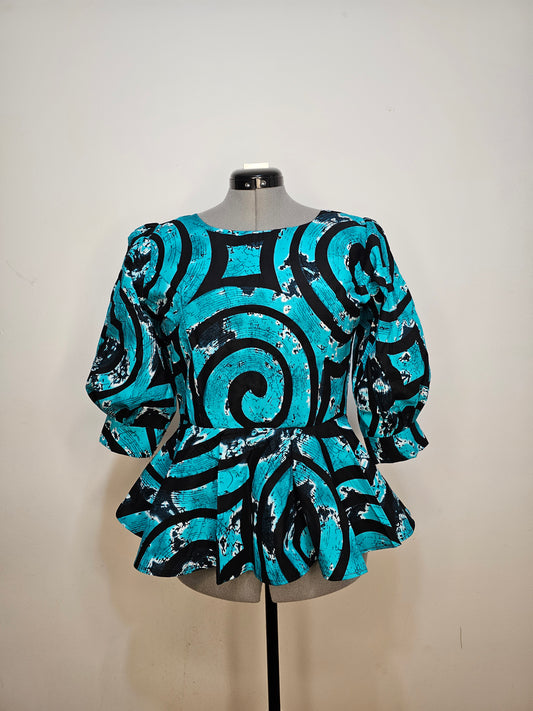African Top, Ankara Peplum Top
