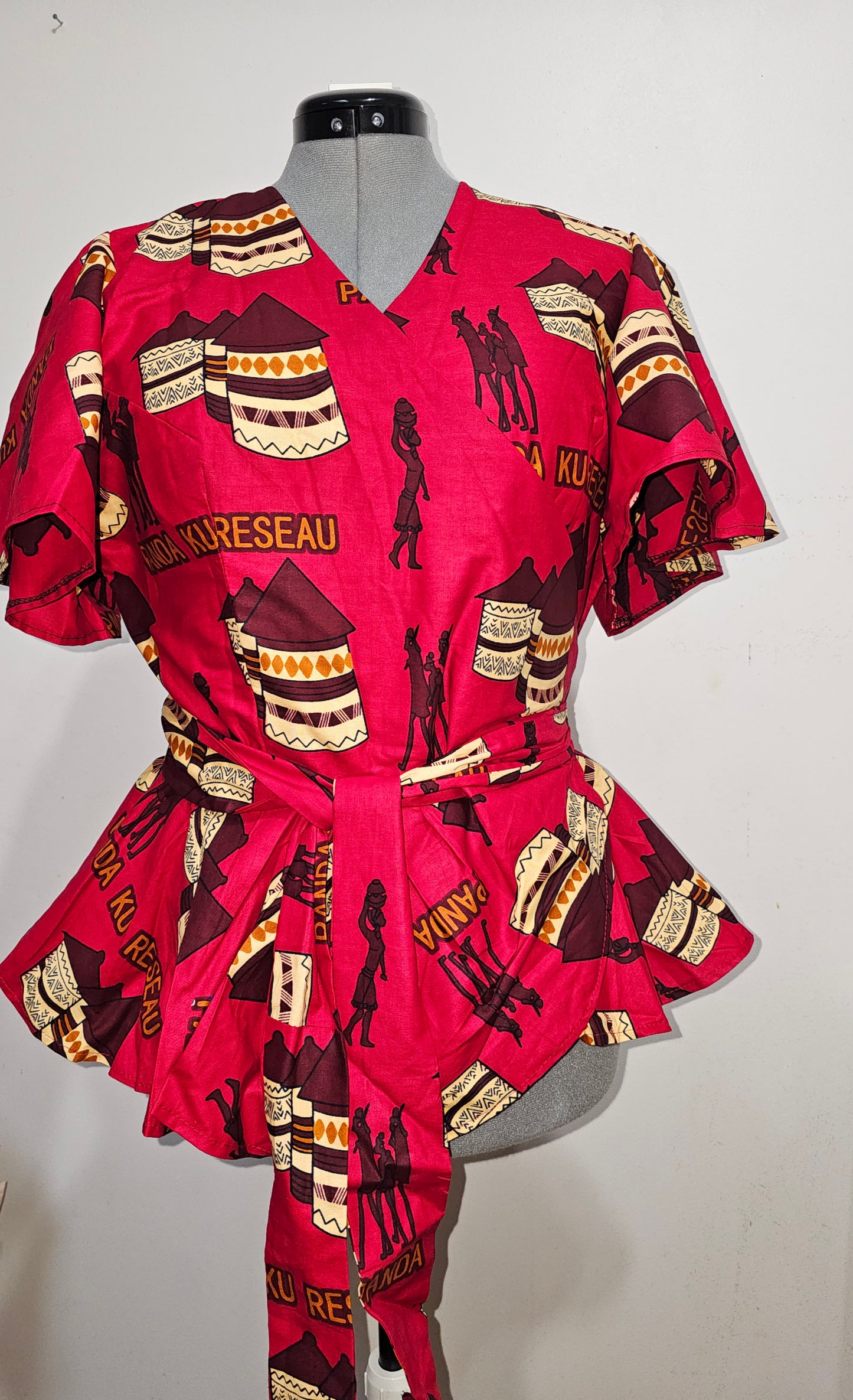 African Peplum Top, African Top, Ankara Top