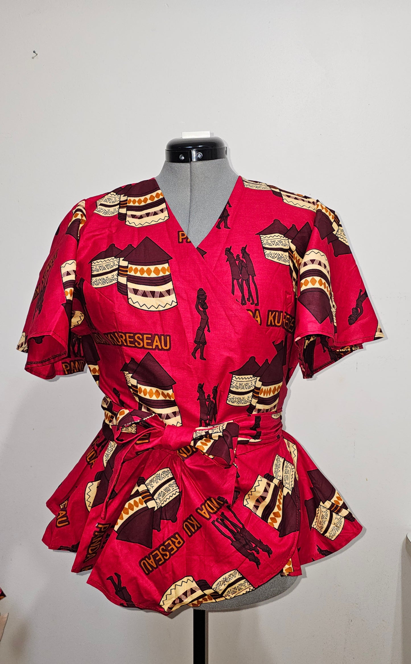 African Peplum Top, African Top, Ankara Top